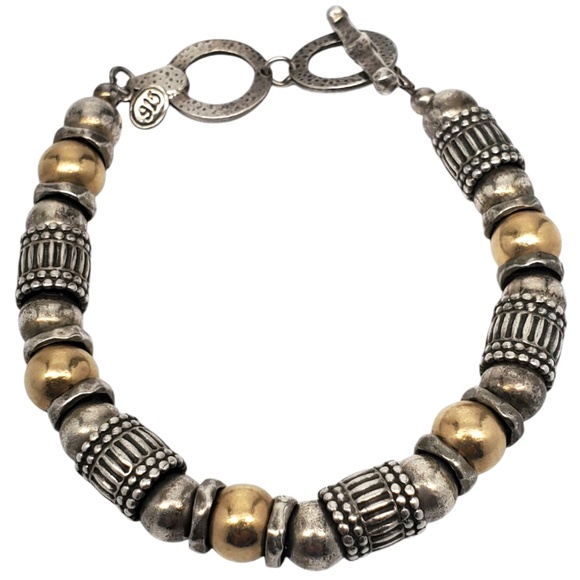 Silpada Sterling Silver & Gold Tone Bead Bracelet #21029 - Picture 6 of 12